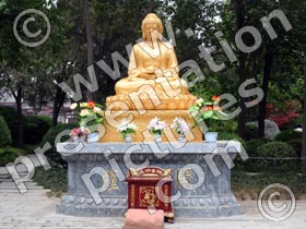 buddhist temple buddha - powerpoint graphics